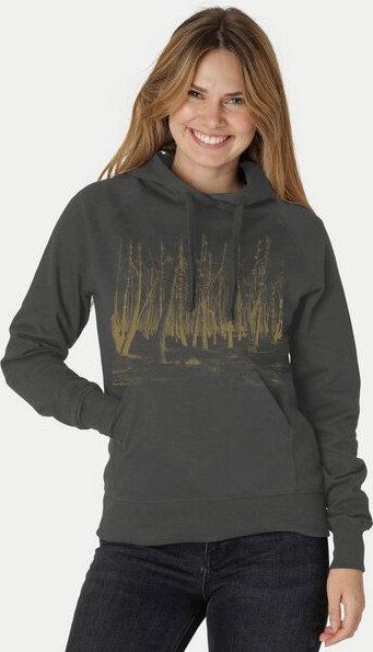 Peaces.bio - handbedruckte Biomode Damen Hoodie Woodland