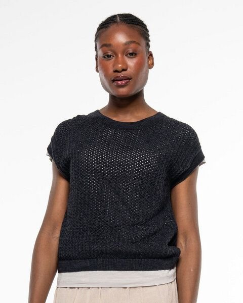 Alma & Lovis Pullunder im lockeren Strick aus Organic Cotton | Lace Knit Shirt