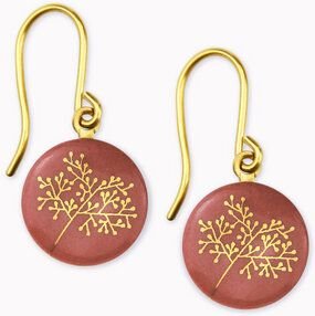 lille mus Porzellan-Ohrhänger BÄUMCHEN Porzellanschmuck