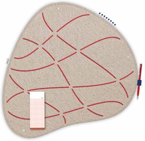 Organische Pinnwand zum Stecken und Pinnen aus Filz, Memoboard mal anders von RÅVARE (OKO-3)