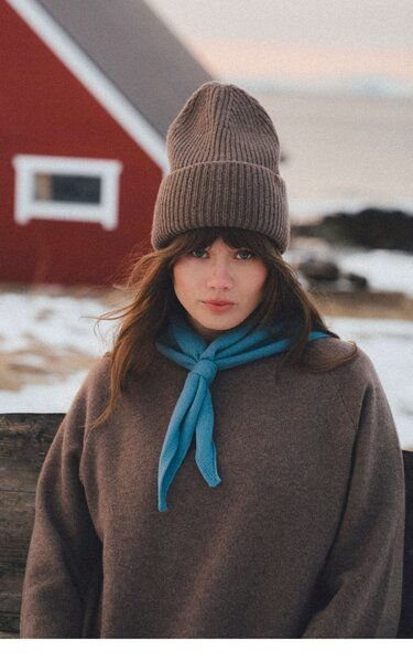 Kopyto IRBIS - Damen Rollkragenpullover Stickpullover 100% Merinowolle