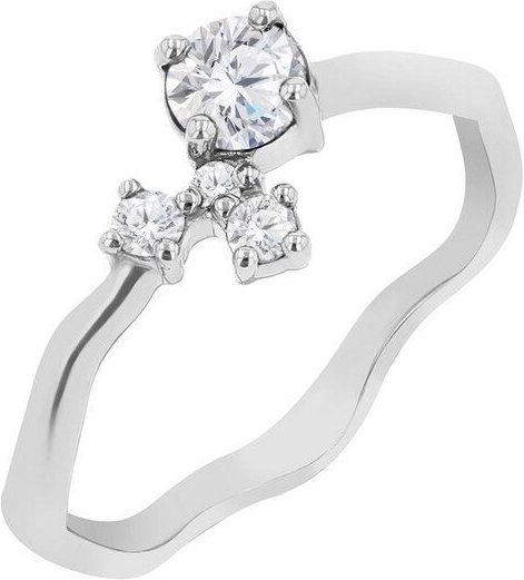 Eppi Cluster-Ring mit Moissanit und Lab Grown Diamanten Roche