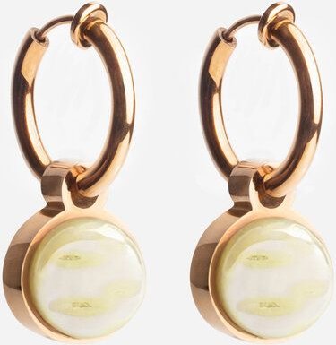 ALEXASCHA Roségold Clip Creolen mit Anhänger | Mix & Match