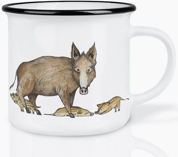 LIGARTI Keramiktasse – Wildschweinfamilie