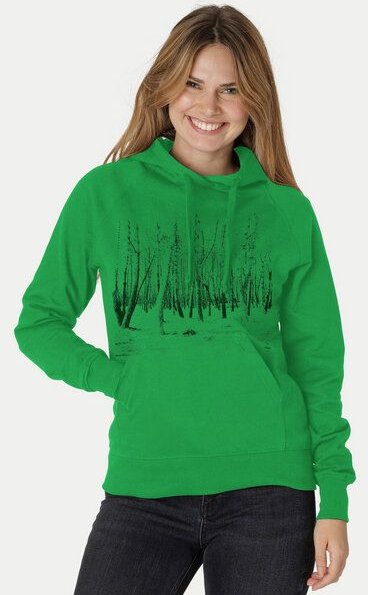 Peaces.bio - handbedruckte Biomode Damen Hoodie Woodland