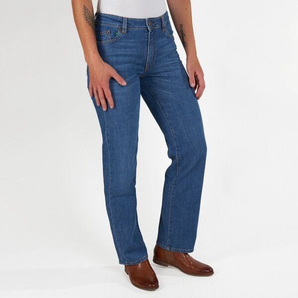 fairjeans Damenjeans CLASSIC, gerades Bein, hoher Bund, in Farben NAVY und WAVES