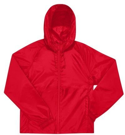 B&C Unisex Regen- und Windjacken Kapuze Seitentaschen mit Reißverschluss