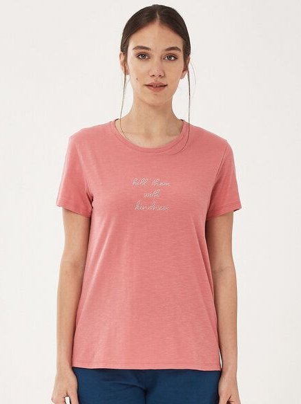 ORGANICATION T-Shirt aus Bio-Baumwolle mit Text-Print