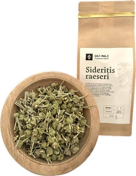 Griechischer Bergtee aus Albanien - Caj Mali - Sideritis Raeseri - geschnitten