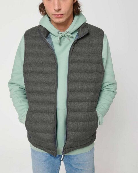 Thumbnail - YTWOO Herren Steppweste im Woll-Look aus komplett recycelten Materialien