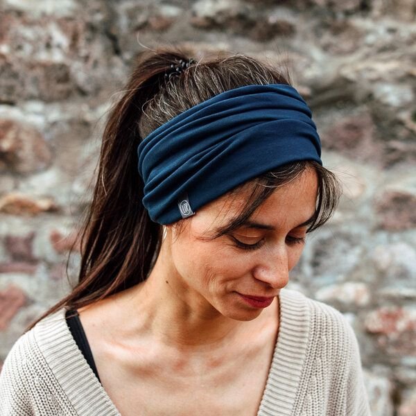 Liebe Deinen Planeten Bio breites Jersey Stirnband BASIC in vielen Farben aus elastischem Bio Baumwoll Jersey