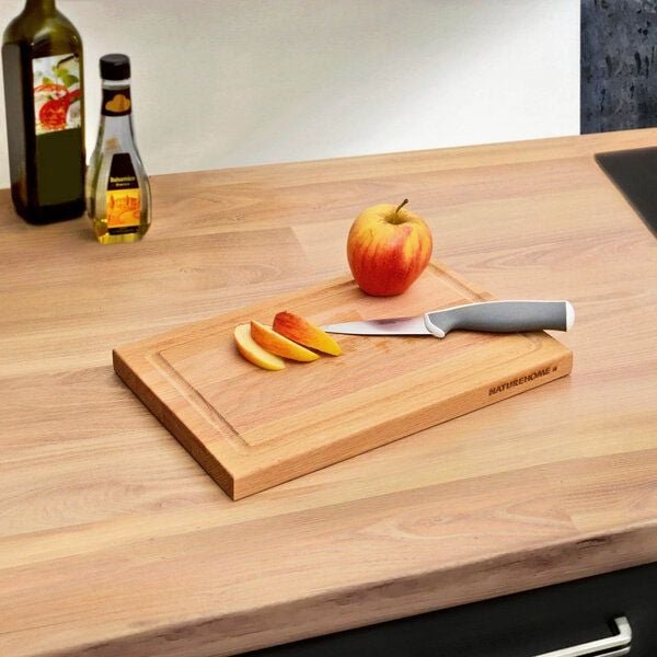 Thumbnail - NATUREHOME Schneidebrett Buchenholz einseitig mit Saftrille versch. Größen