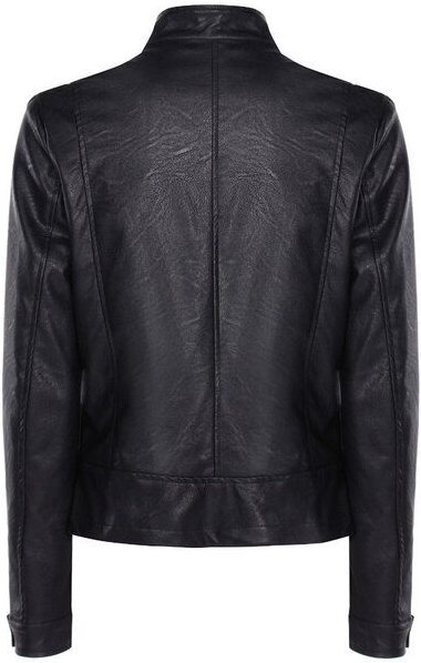 Will's Vegan Shop Schwarze Rennfahrer-Jacke für Damen