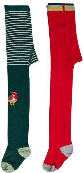 Frugi Warme Kinder Strumpfhosen im 2er-Pack aus Biobaumwolle