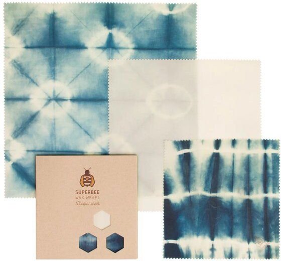 SuperBee Bienenwachstücher Beeginner-Set - die nachhaltige Alternative zu Plastik - verschiedene Designs