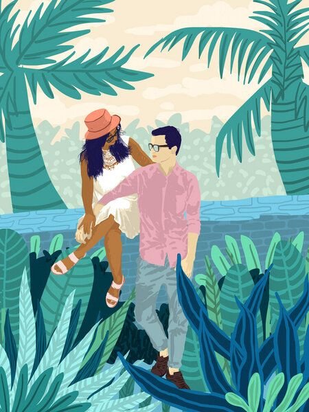 Photocircle Poster / Leinwandbild - Tropical Romance