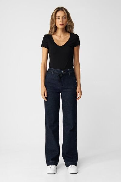 Thumbnail - DAWN DEW Flared Soft Denim - French Pocket