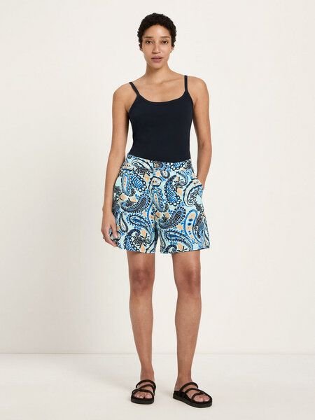 LANIUS Shorts mit Paisley-Print aus Bio-Leinen