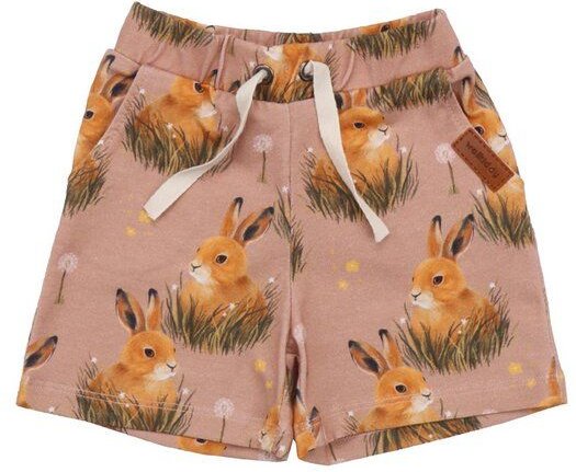 Bio-Baumwolle Pretty Bunnies Rosa Shorts - Nachhaltige & Umweltfreundliche Kinderkleidung von Walkiddy – GOTS zertifizie...