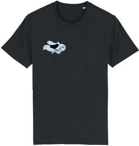Spangeltangel T-Shirt bedruckt, "Vogel", nachhaltig, Biobaumwolle, Brustprint, unisex, bio, Tiere, Vogel,