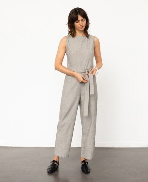 Rotholz Ärmelloser Jumpsuit Bio Baumwolle