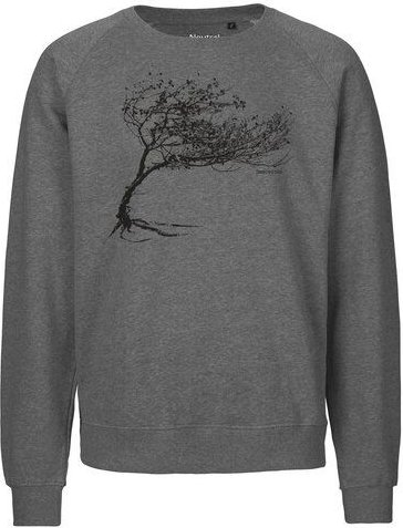 Peaces.bio - handbedruckte Biomode Bio Herren-Sweatshirt Windy Tree