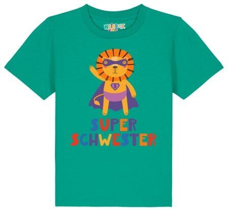 watabout.kids T-Shirt Kinder Löwe Superschwester
