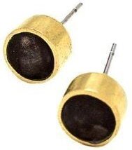 Swahili Coast Messing Ohrstecker - BONE & HORN DOTS - Recycling Messingschmuck