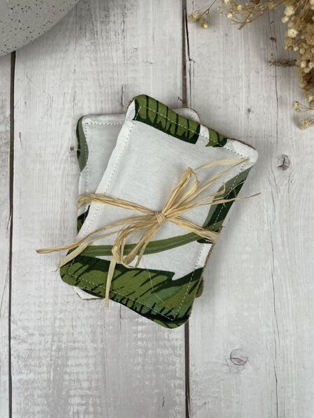 Stoffretter waschbare Upcycling Spülschwämme- 2er Set, Jute, Baumwolle