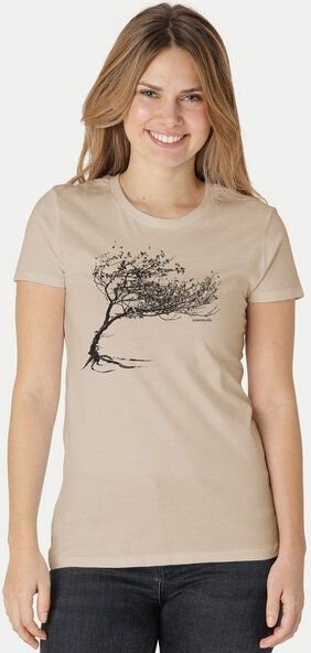 Peaces.bio - handbedruckte Biomode Bio-Damen-T-Shirt "Windy Tree"