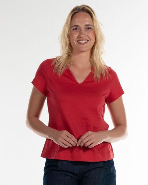 Alma & Lovis Kurzarmshirt im Blusen-Style aus Bio-Baumwolle | Short Blouse