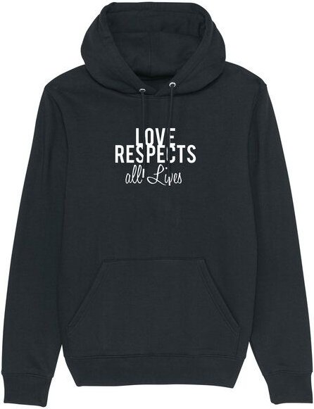 Human Family Bio Unisex Hoodie "Love - Respects"