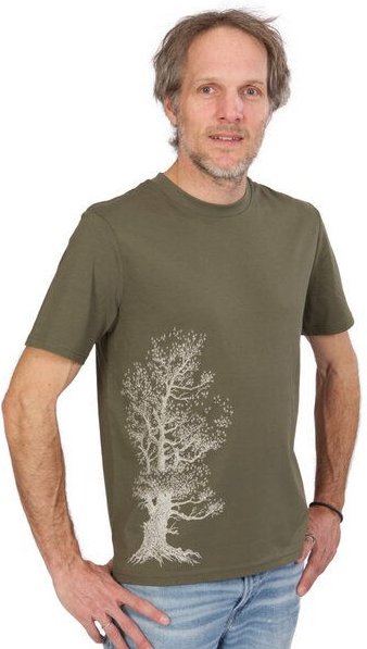 Life-Tree Organic Fairwear Shirt Men Khaki Pine Tree