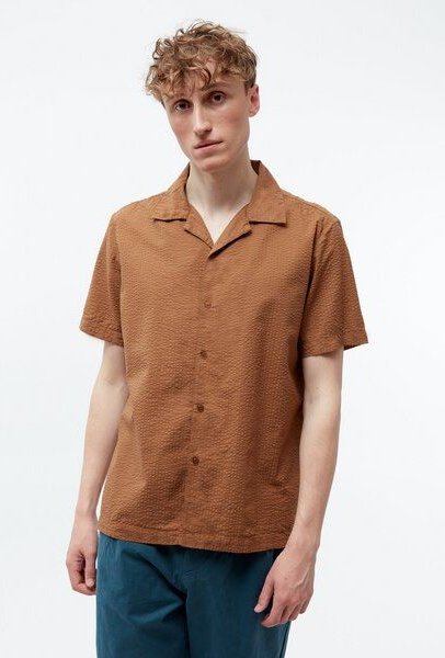 Givn Berlin Bowling-Shirt GBBARIK aus Bio-Baumwoll Seersucker