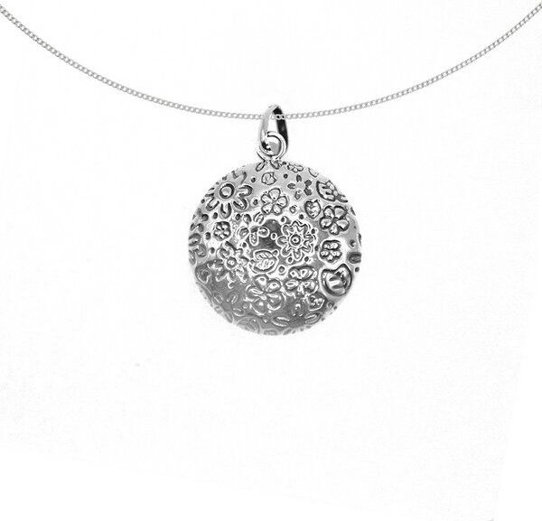 pakilia Kettenanhänger "Bordado Flores" inkl. Silberkette 45 cm