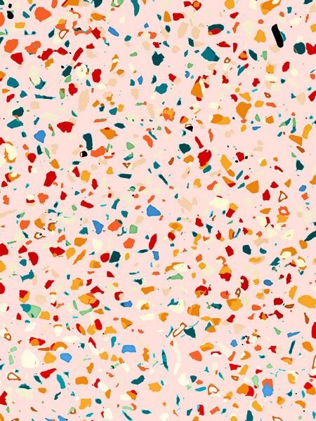 Photocircle Poster / Leinwandbild - Blush Terrazzo