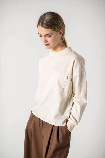 Grenzgang Damen Bluse CLARISSA aus Biobaumwolle -Satin (kbA)