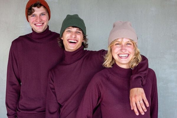 Kopyto Damen Strick Pullover Stehkragenpullover aus 100% Merinowolle RWS-zertifiziert Eco