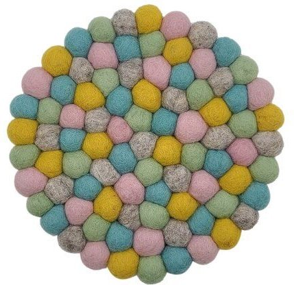 Frida Feeling Filz Untersetzer aus dicken Kugeln (Ø ca. 21 cm)