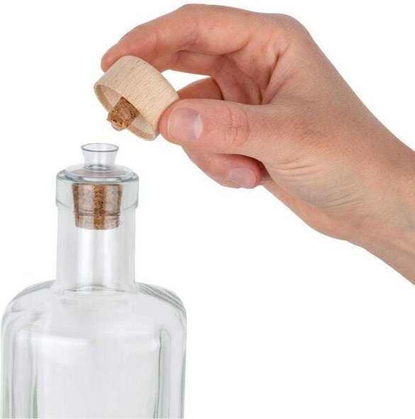 Kork-Deko Flaschenausgießer 10er Set Kork Ø 26-28mm – breite Dosierer für Bar