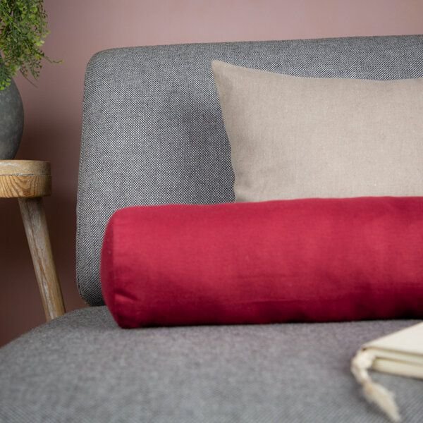 nahtur-design Nackenrolle mit Bezug aus 100% Leinen und Füllung mit Merinowolle oder Dinkelspelz