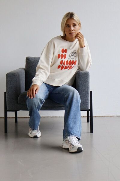 Kultgut Artdesign - Biofair- Pulloversweater im Boxistyle / Tomatored