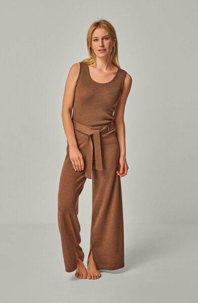 YOU LOOK PERFECT Merino Loungewear Set "Stricktop Blossom & weite Strickhose Bailey"