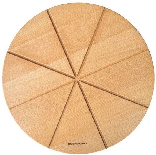 NATUREHOME Pizzateller rund, 35cm Buche