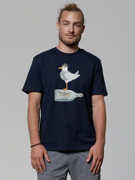 watapparel T-Shirt Unisex Möwe mit Hut