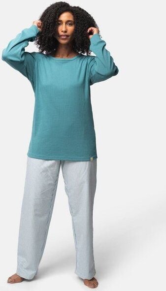 greenjama Damen Langarm-Shirt aus Derby-Rib, GOTS-zertifiziert