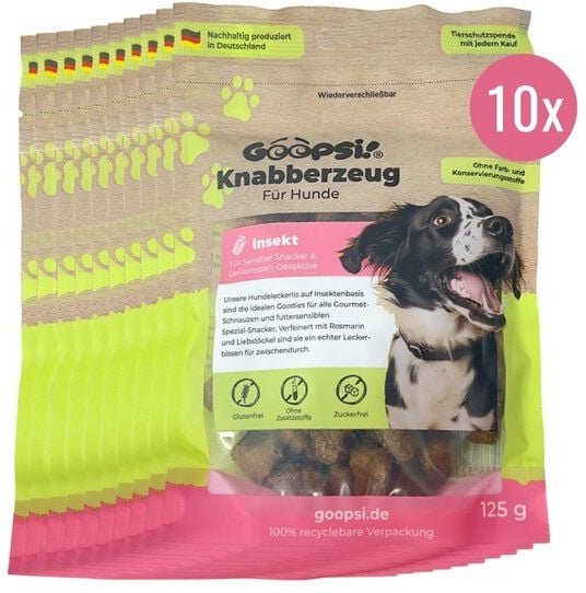 GOOPSI Insekten Hundeleckerli, Hundesnack ab 125g
