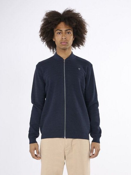 KnowledgeCotton Apparel Strickcardigan ZIG-ZAG aus Bio-Baumwolle