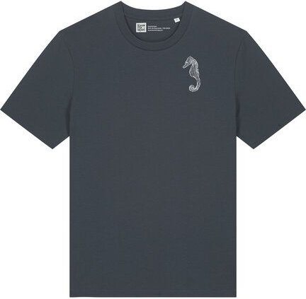 ilovemixtapes Unisex Bio T-Shirt mit Seepferdchen Brustdruck – nachhaltig & fair