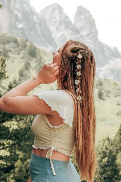 Vivien Joy Farrah Crop T-shirt mit Schmetterlingsärmel